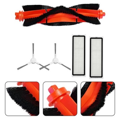 For Xiaomi S40C E101 Robot Vacuum Accessory Kit Main Brush Side Brushes Filter