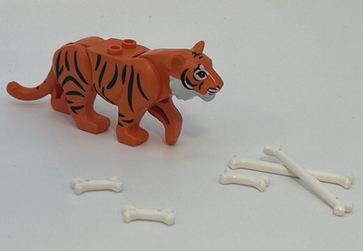 #ad #ad Authentic Lego Tiger With Bones From Set 60426 Jungle Explorer Figure Animal New $9.48