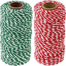 Cotton Twine String, 656 Feet Holiday Bakers Twine String Rope, Christmas Twine 