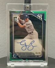 2024 Bowman Chrome GEORGE LOMBARD JR 1ST BOWMAN AUTO GREEN /99