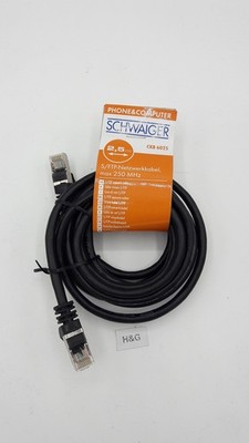 Schwaiger CKB6025 053 Network Cable 2.5 m Cat6 SF/UTP (S-FTP) Black - Network Ca