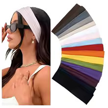 7PCS Women Sports Headbands Elastic Stretch Hair Bands Sweatbands Yoga Running
