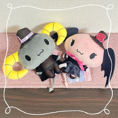 NEW Sanrio LLOROMANNIC Berry & Cherry Dark Black Plush doll set of