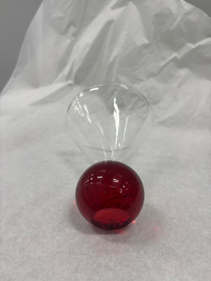 COPA MARTINI COSMOPOLITA Vidrio VÁSTAGO BOLA ROJO RUBÍ Foto 4 de 4