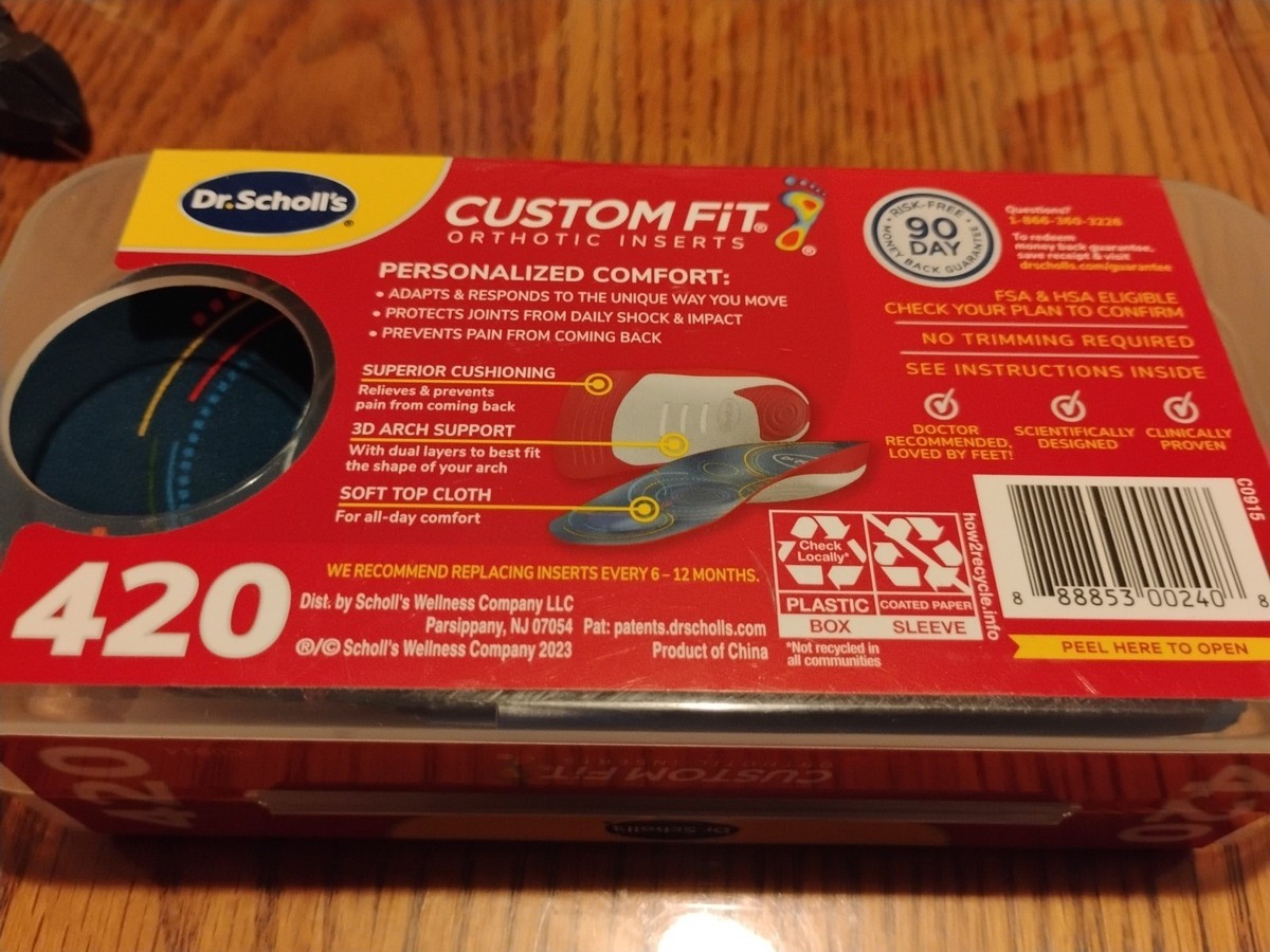 Cf 430 Cf 420 Insoles 330 Meaning Scholl's Custom Fit Orthotics