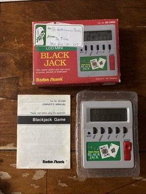Vintage NOS Radio Shack LCD Mini Black Jack Handheld Electronic Game 1994