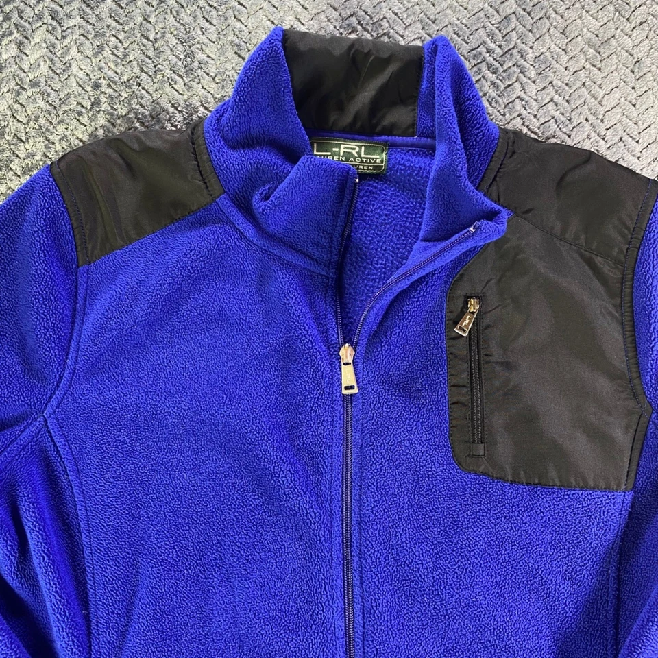 Chaqueta Ralph Lauren L-RL Lauren Active Azul Real Polar Cremallera Completa XL TG Foto 2 de 4