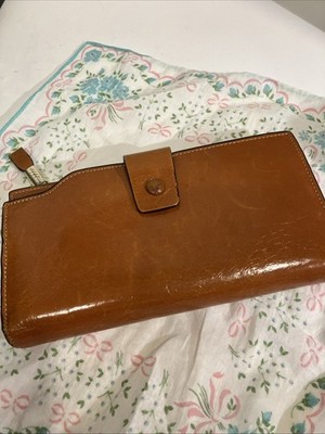 RFID Blocker Tan Leather Organizer Wallet Clutch