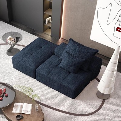 Modern Oversized Modular Sectional Sofa,Sparkling Chenille Fabric Soft Cushion