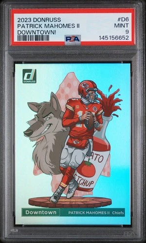 2023 PANINI DONRUSS DOWNTOWN! #D6 PATRICK MAHOMES II PSA 9