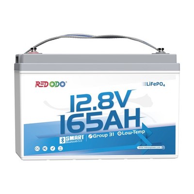 Redodo 12V 165Ah Gruppe31 LiFePO4 Batterie 165A BMS für Wohnmobile, Marine