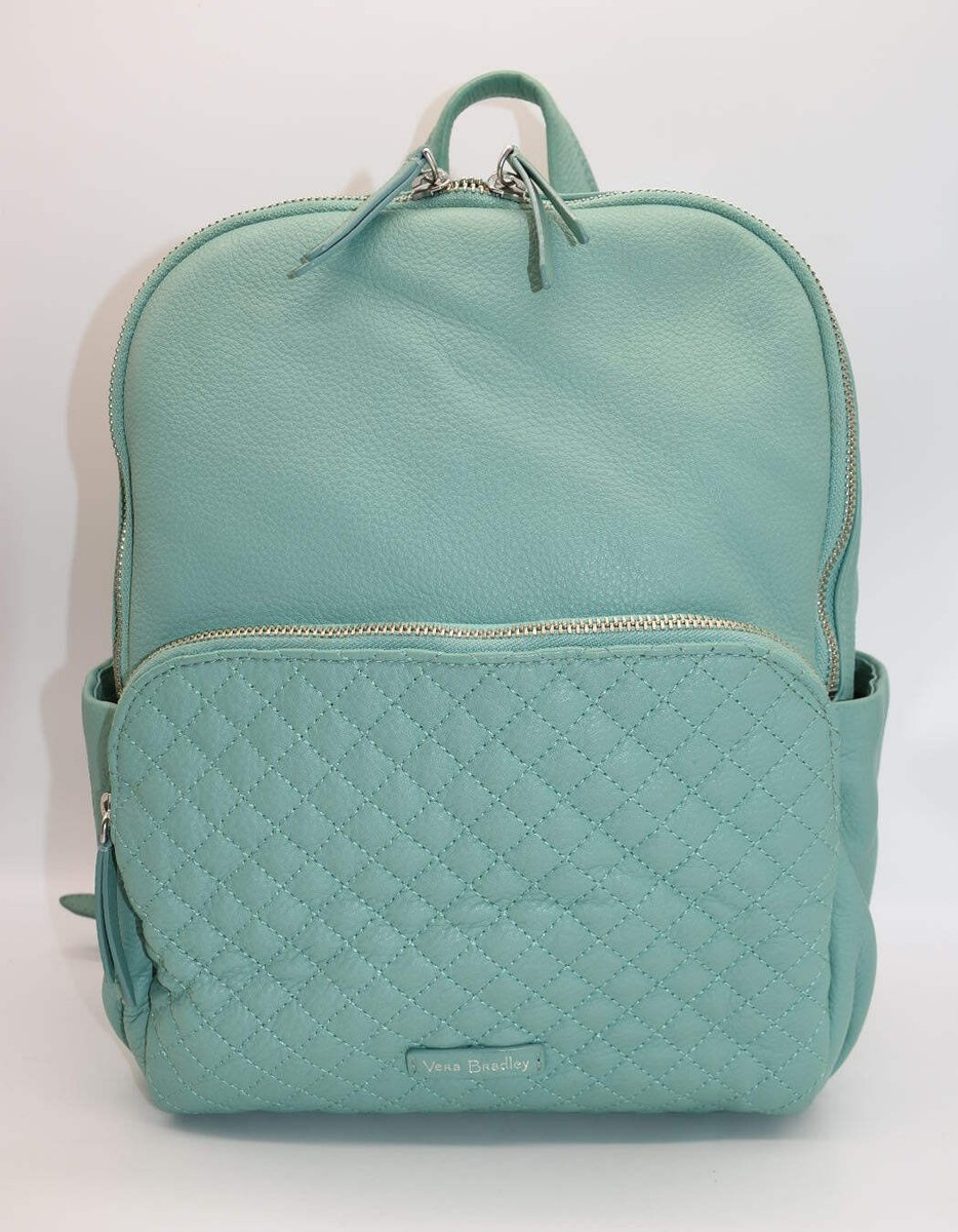 Vera Bradley Leather Carryall Backpack in Mint Green | eBay display picture 1