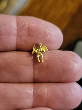 Peter Brams Design PBD 14k Solid Gold Cherub Guardian Angel Lapel Tie Tack