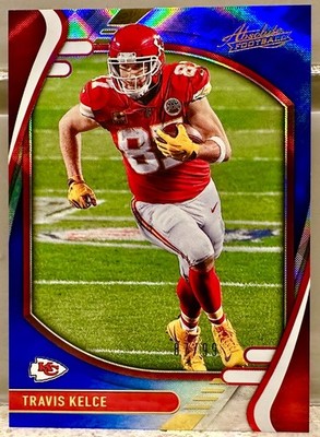 JERSEY # MATCH! 2021 Panini Absolute Travis Kelce Blue Diamonds 87/99! CHIEFS!