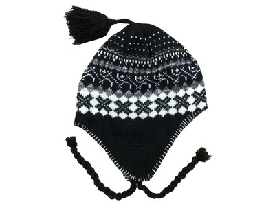 i-Smalls Damen Beanie Mütze Einheitsgröße süßes Muster Ohrenschützer Winter