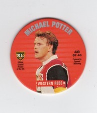 Pogs - Tazos Australia, Rugby League 1994 #40 Western Reds