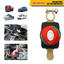 Battery Disconnect & Top Post Kill Switch 12-48V Heavy Duty Shut Off For Car RV
