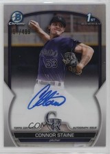 2023 Bowman Chrome Prospect Refractor 151/499 Connor Staine #CPA-CSE Auto 2a9