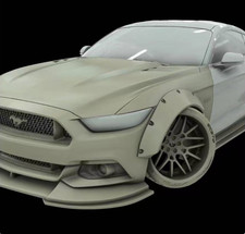 Resin 3D Printed 1/24th Ford Mustang GT4 LB Wide Body Kit Unpainted Model Toys