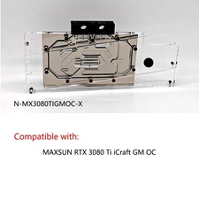 Granzon GPU Water Block Use For MAXSUN RTX3080Ti iCraft GM OC N-MX3080TIGMOC-X