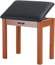 Adjustable Piano Keyboard Bench Storage Padded Seat Wooden Vanity Bookcase Stool