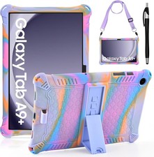 Soft Silicone Case with Shoulder Strap  Stylus for Samsung Galaxy Tab A9 Plus 1