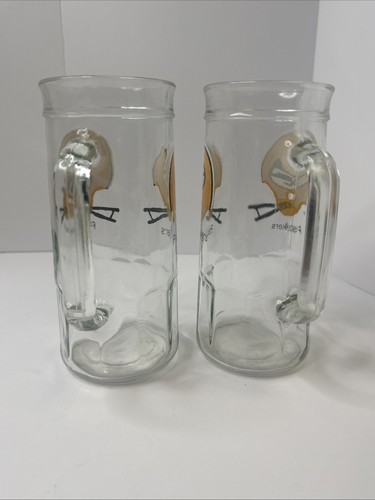Vintage Green Bay Packer Beer Glasses Steins Set Of Two ZZ22 - Picture 2 of 9