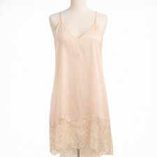 Peach Lace Slip Dress Lingerie Nightie Chemise Pink S Dainty Fairy Coquette