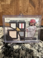 2025 Topps Museum Collection Bryce Harper Quad Relic Game Used /99 Phillies