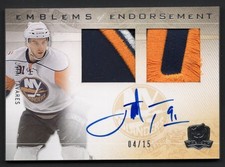 2009-10 The Cup Emblems of Endorsement Rookie Patch Autograph John Tavares 04/15
