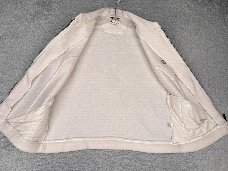 Antigua Vest Womens Medium White Fleece Full Zip Sleeveless Golf Logo Outdoor - Image 2 of 4