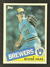 Moose Haas 1985 Topps #151 Milwaukee Brewers