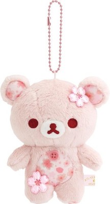 San-X Rilakkuma Sakura Plush Keychain Mascot Korilakkuma Hanging