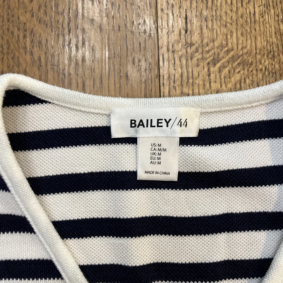 Chaleco sin mangas Bailey 44, blanco azul sin mangas náutico a rayas, para mujer M Foto 2 de 4