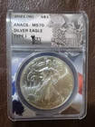 2021 W Silver Eagle Type I ANACS MS70 Key Date Coin Rare key date