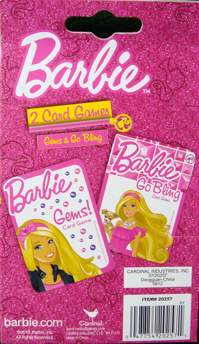 Card Games Gems Go Bling 2 Barbie Mattel Ages 4 NIB 2 to 4 Players
