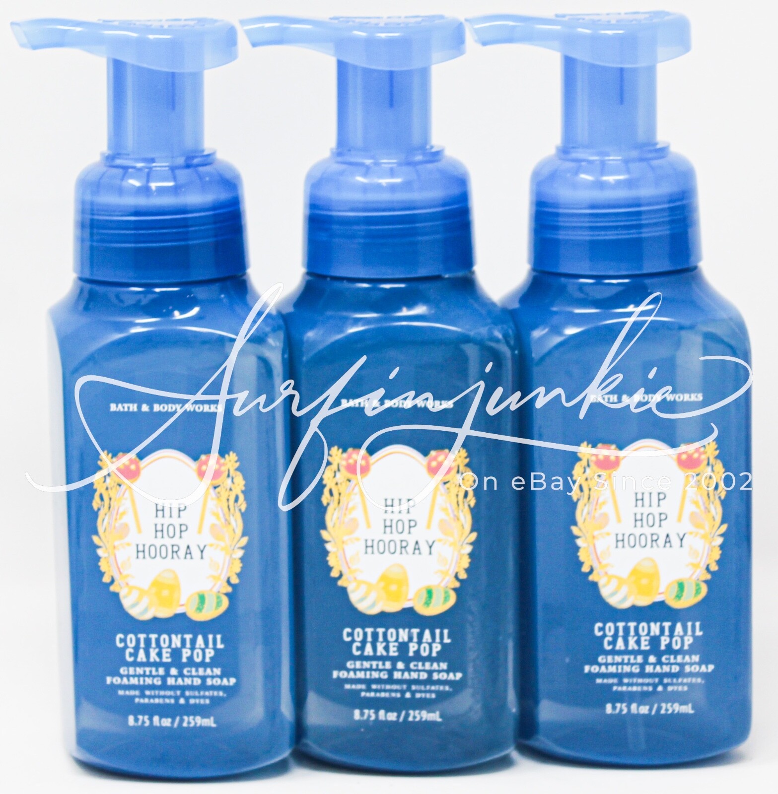 Bath & Body Works Hip Hop Hooray Easter Foaming Hand Soap 3pc Set