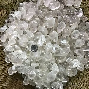 FREE Faceted Gemstone 1000 Carat Lots of Polished Tumbled Clear Quartz