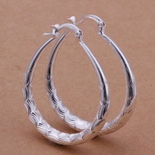 Top Trending High Quality 925 Silver Plated Best for Women Girl Hoop Earrings