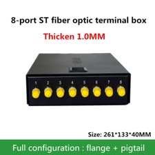 8-port ST fiber optic terminal box thickened 1.0MM including flange pigtail