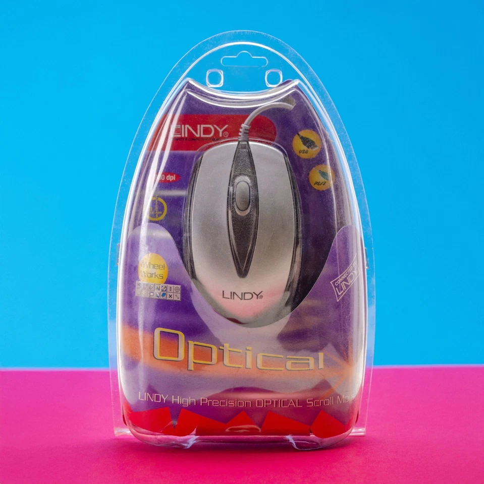 High Precision USB & PS/2 Optical laser Scroll Mouse for graphics PC & Mac Lindy - Image 2 of 3