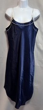 VTG Sears Inner Most Slippery Satin Slip Nightgown Strappy Medium Y2K