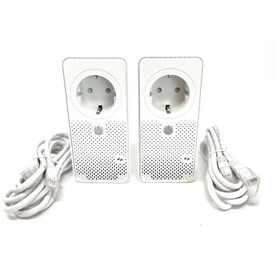 Set Steckdosen Starter Kit Powerline PLC dLAN 1000 MBit/s PG-9073LG + LAN Kabel 