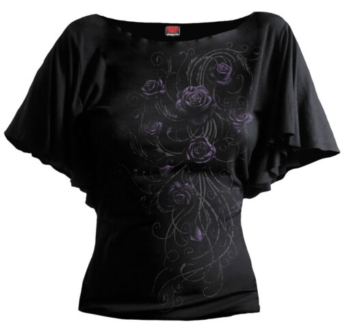 Entwined Top by Spiral Gothic Goth Ladies Biker Rose Witch Flower Gift - Picture 1 of 2