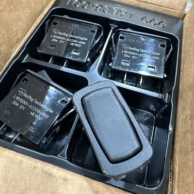 ⚡️CARLING TECHNOLOGIES L11D1S001-AZZ00-000 12v 20A, BLACK ROCKER SWITCH⚡️