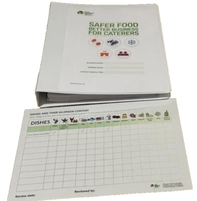 FSA 2025 -2026 Safer Food Better Business Caterers Pack +24 Month Diary +Temp Pack