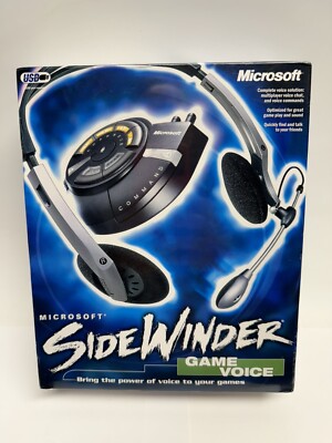 Vintage FACTORY SEALED Microsoft Sidewinder Game Voice Headset PC