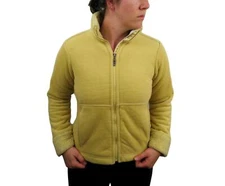 Vtg Patagonia Synchilla Fleece High Loft Jacket Womens Small Yellow Fuzzy Coat