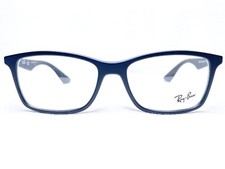 NEW Ray Ban RB7047 5196 Mens Matte Black Rectangle Eyeglasses Frames 56/17 145