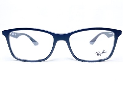 NEW Ray Ban RB7047 5196 Mens Matte Black Rectangle Eyeglasses Frames 56/17~145